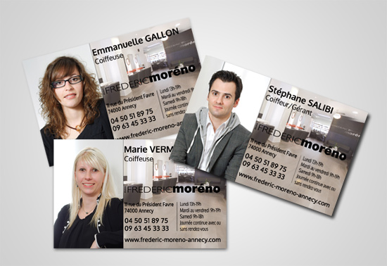 Cartes de visite coiffeur Annecy